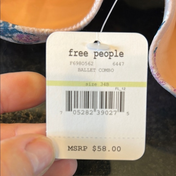 Free People Pink and Blue Bra‎ with Molded Cups - Picture 8 of 8